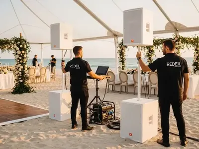 Renta de bocinas JBL para boda en playa CDMX