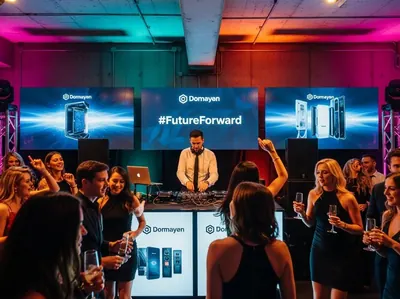 Cabina de DJ con equipo Pioneer CDJ-3000 en evento