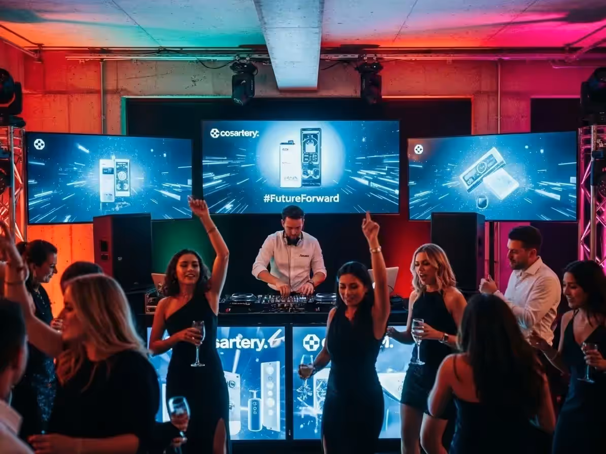 DJ en boda elegante con ambiente de gala