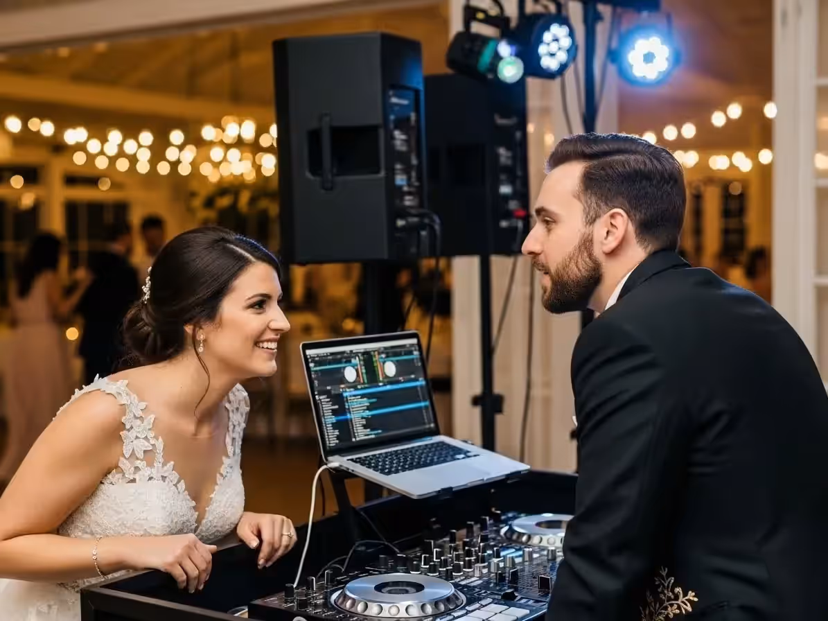 DJ en producción de festival con equipo de alto poder
