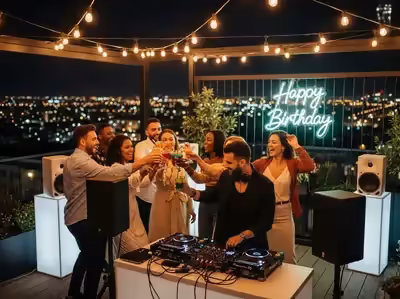 Sistema de audio para fiestas en jardin