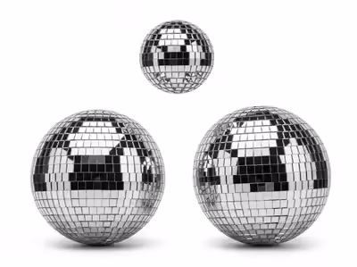 Renta de bola disco gigante de 80cm para fiestas