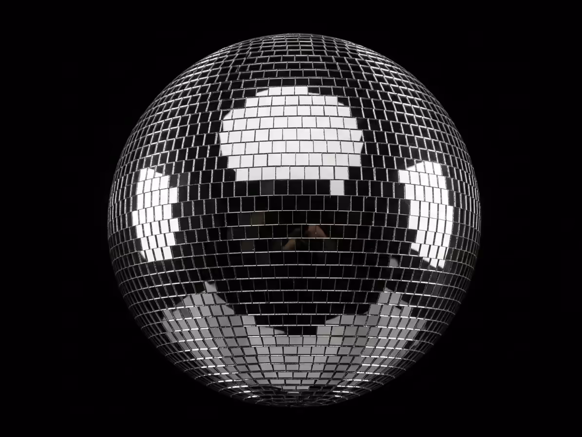 Bola de espejos profesional para evento nocturno elegante