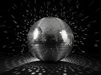 Bola disco en graduacion universitaria