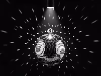 Efecto de bola disco en fiesta de XV anos