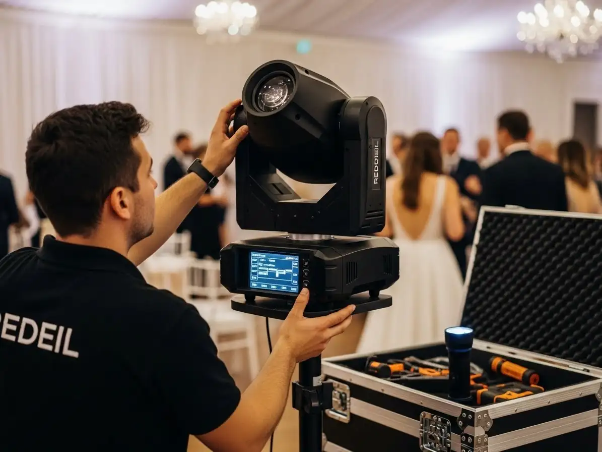 Cabezas moviles wash en evento corporativo