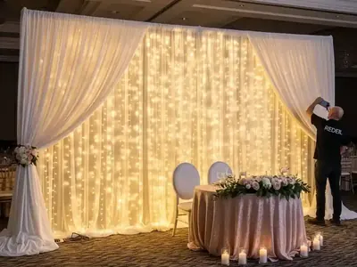 Cascadas LED en ceremonia de XV anos