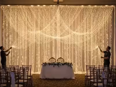 Cascada LED modular expandible con velcro