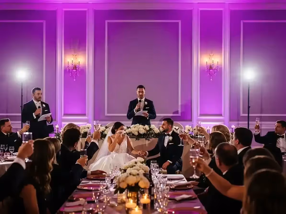 Jardín de boda en verde como zona independiente del salón