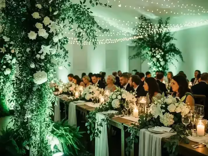 Escenario de gran formato con producción de iluminación completa