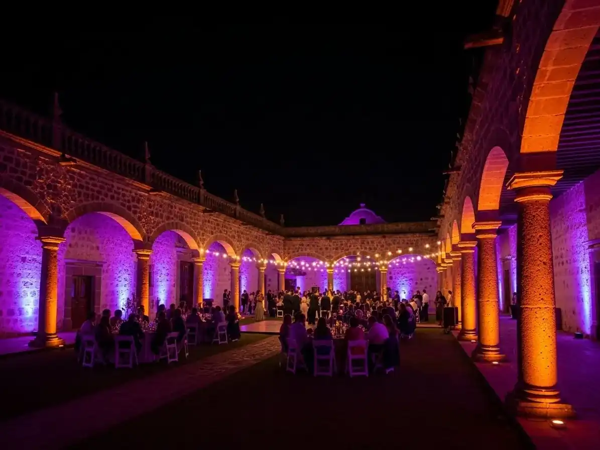 Uplight inalambrico profesional 9x18W RGBWA+UV para bodas