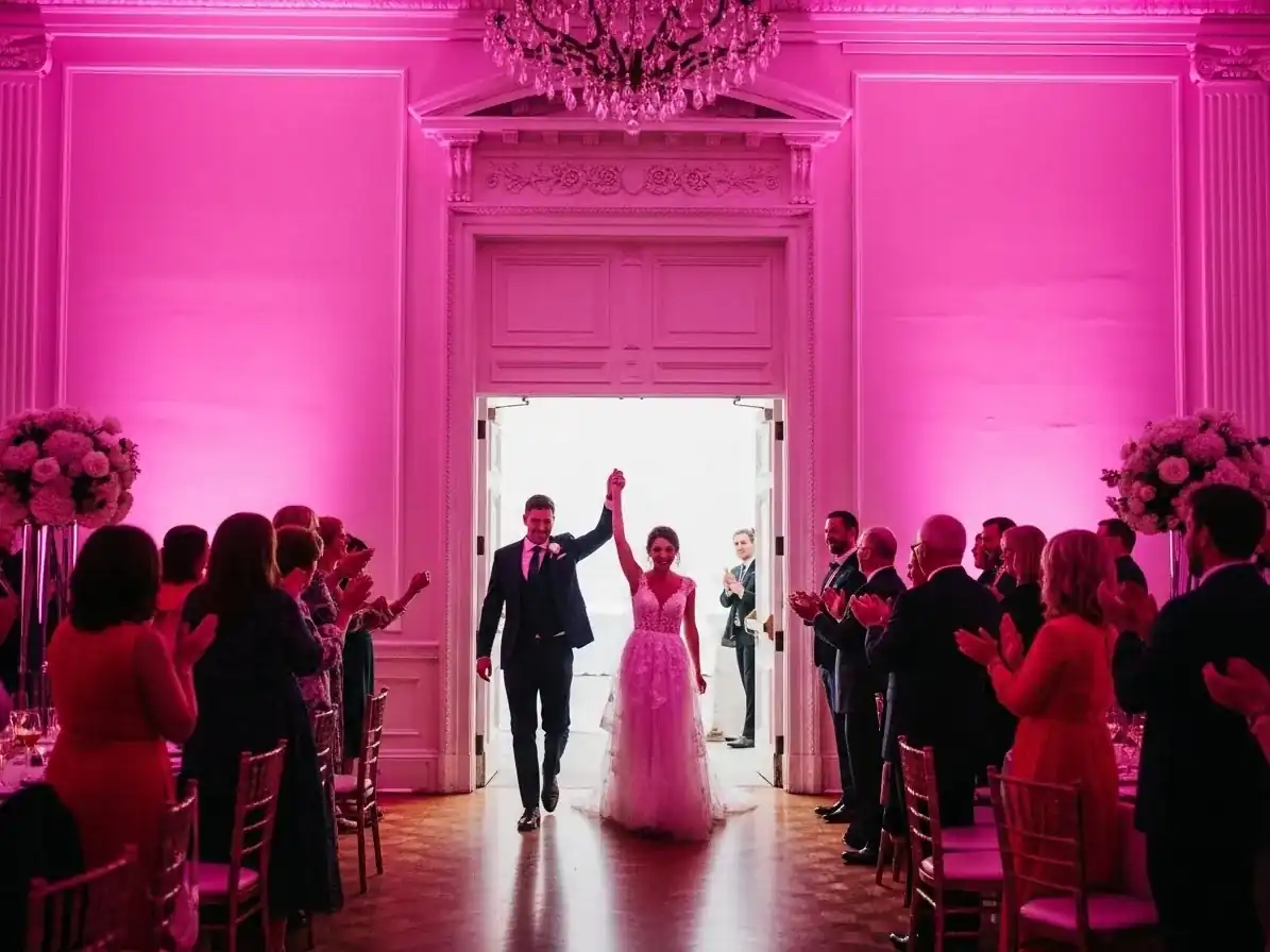 Luces para entrada triunfal de novios en boda