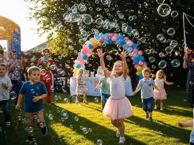 Burbujas en primer baile de boda