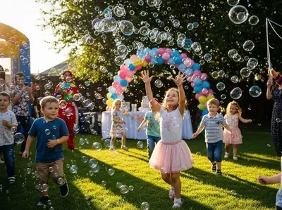 Burbujas en primer baile de boda