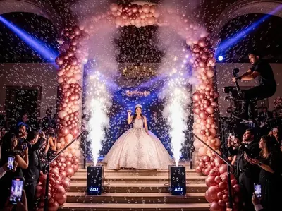 Burbujas con LED en XV anos