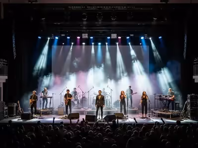 Geyser LED en entrada de novios