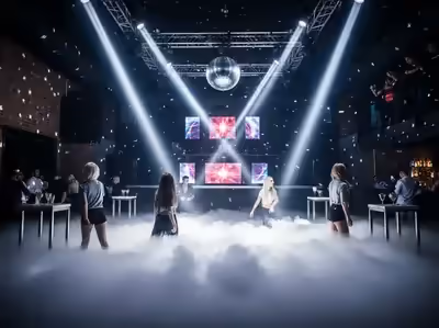 Atmosfera de humo en pista de baile XV anos