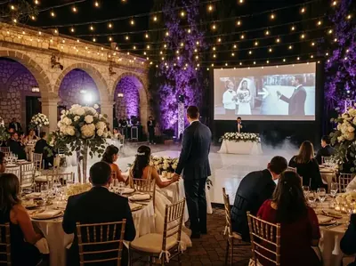 Transmision de partido en pantalla inflable