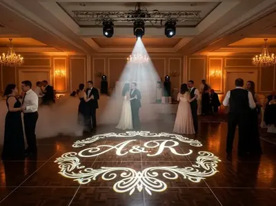 Gobo de metal personalizado con monograma