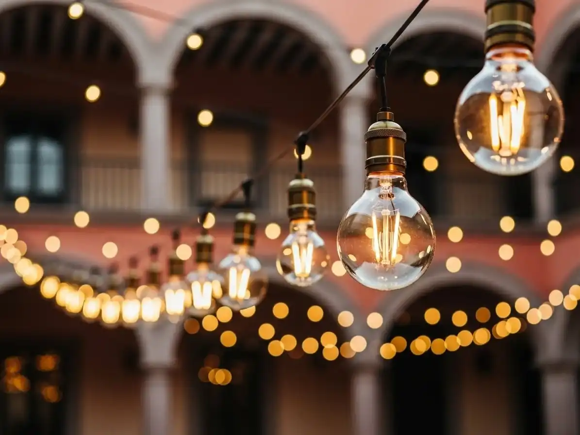 Guirnaldas para Terrazas y Jardines: Iluminación Perfecta para Eventos