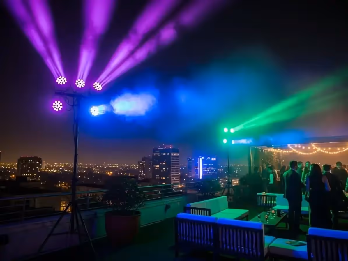 Canones LED RGBW para Fiestas - ejemplo 4