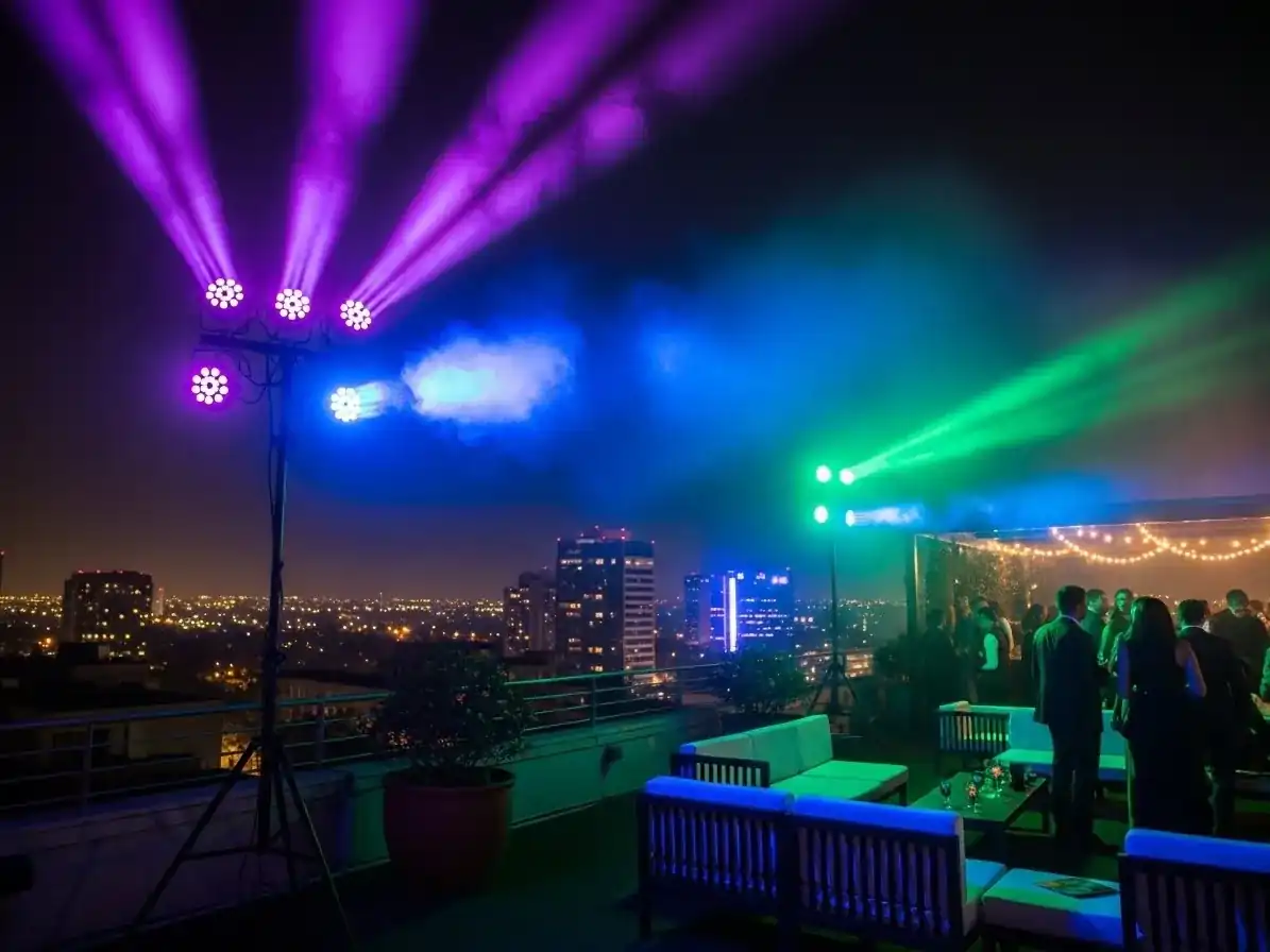 Canones LED RGBW para Fiestas - ejemplo 4