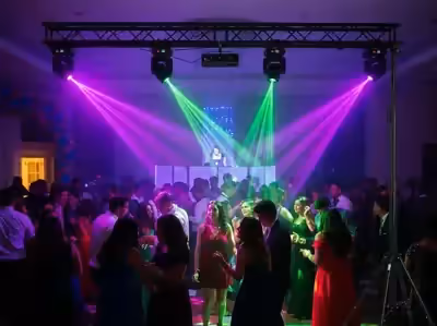 Iluminacion LED profesional para salon de eventos CDMX