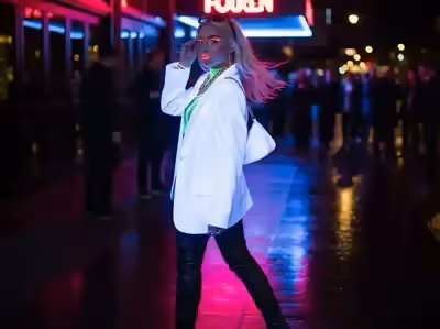 Strobo UV para efectos de luz negra intermitente en glow party