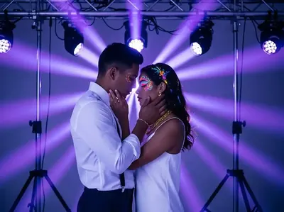 Fiesta neon espectacular con luz ultravioleta