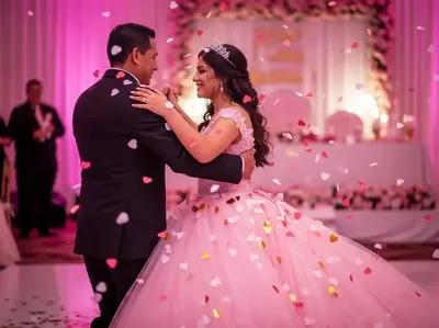 Paquete Multi-Momento confeti - Baile padre e hija en XV años con lluvia de papelitos CDMX