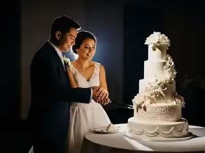 Seguidor para corte de pastel de bodas - iluminación profesional momentos especiales CDMX