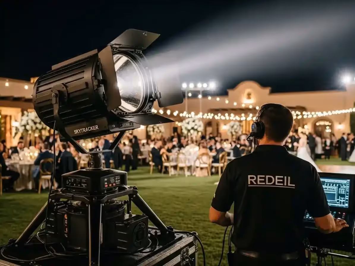 Luces antiaereas para boda en hacienda colonial
