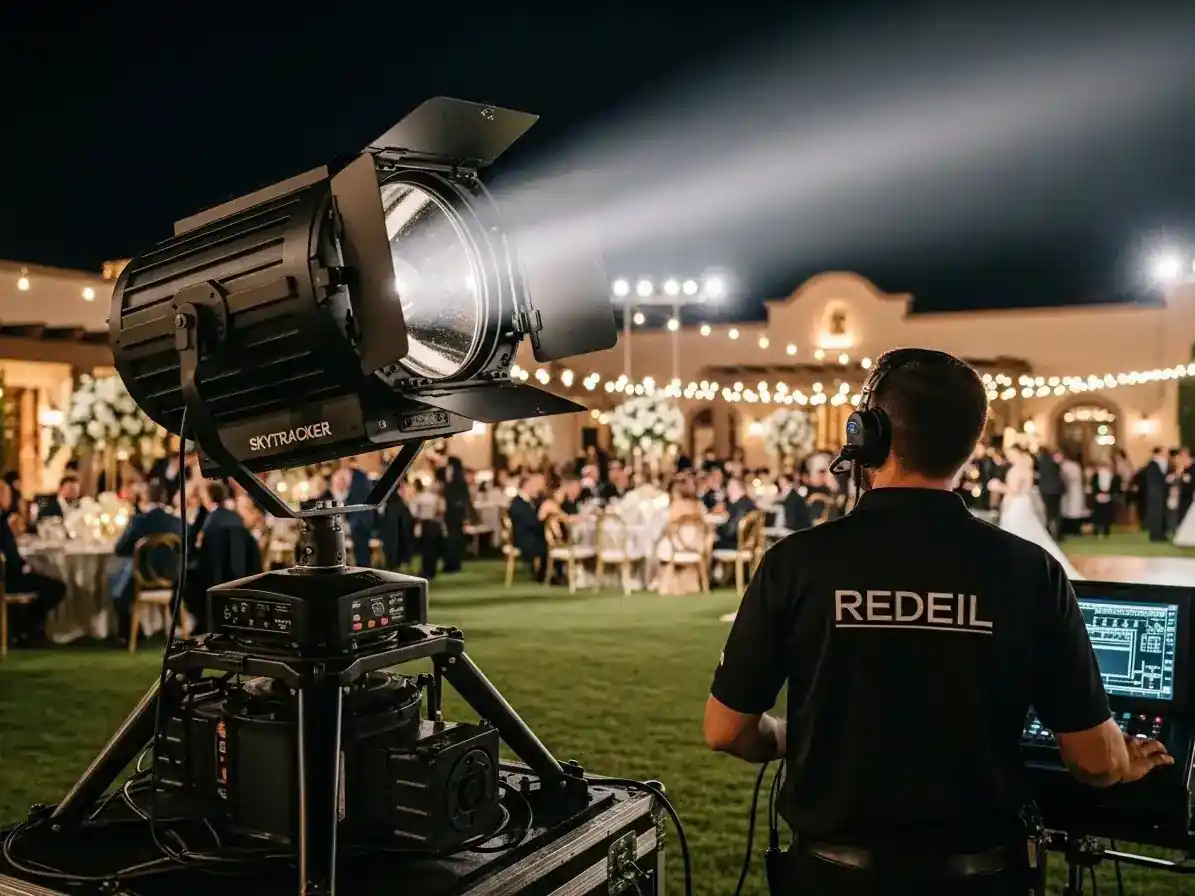Luces antiaereas para boda en hacienda colonial