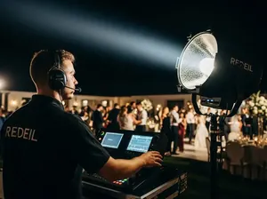 Renta de luces antiaereas con espectaculo de haces de luz al cielo nocturno - Sky Tracker CDMX