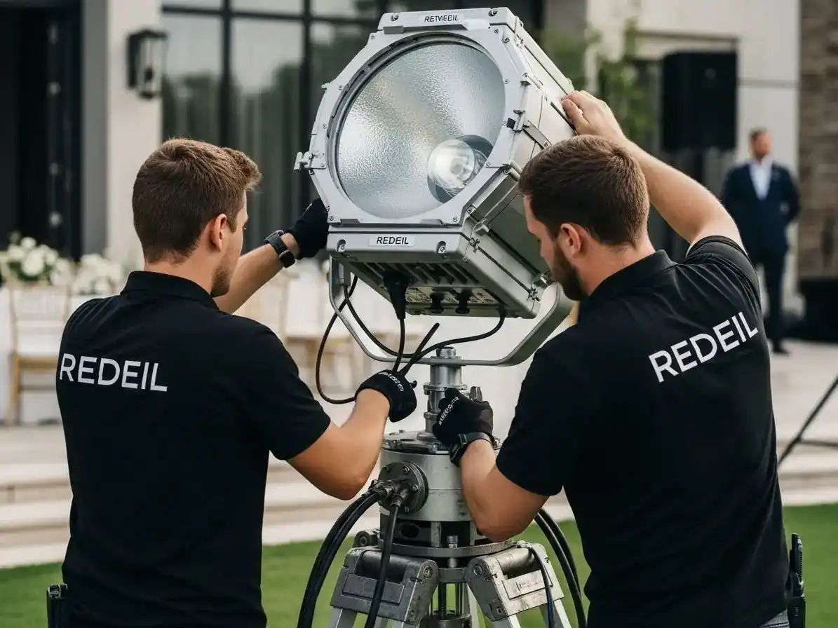 Sky Rose HMI 1200W compacto con haz de luz al cielo para bodas